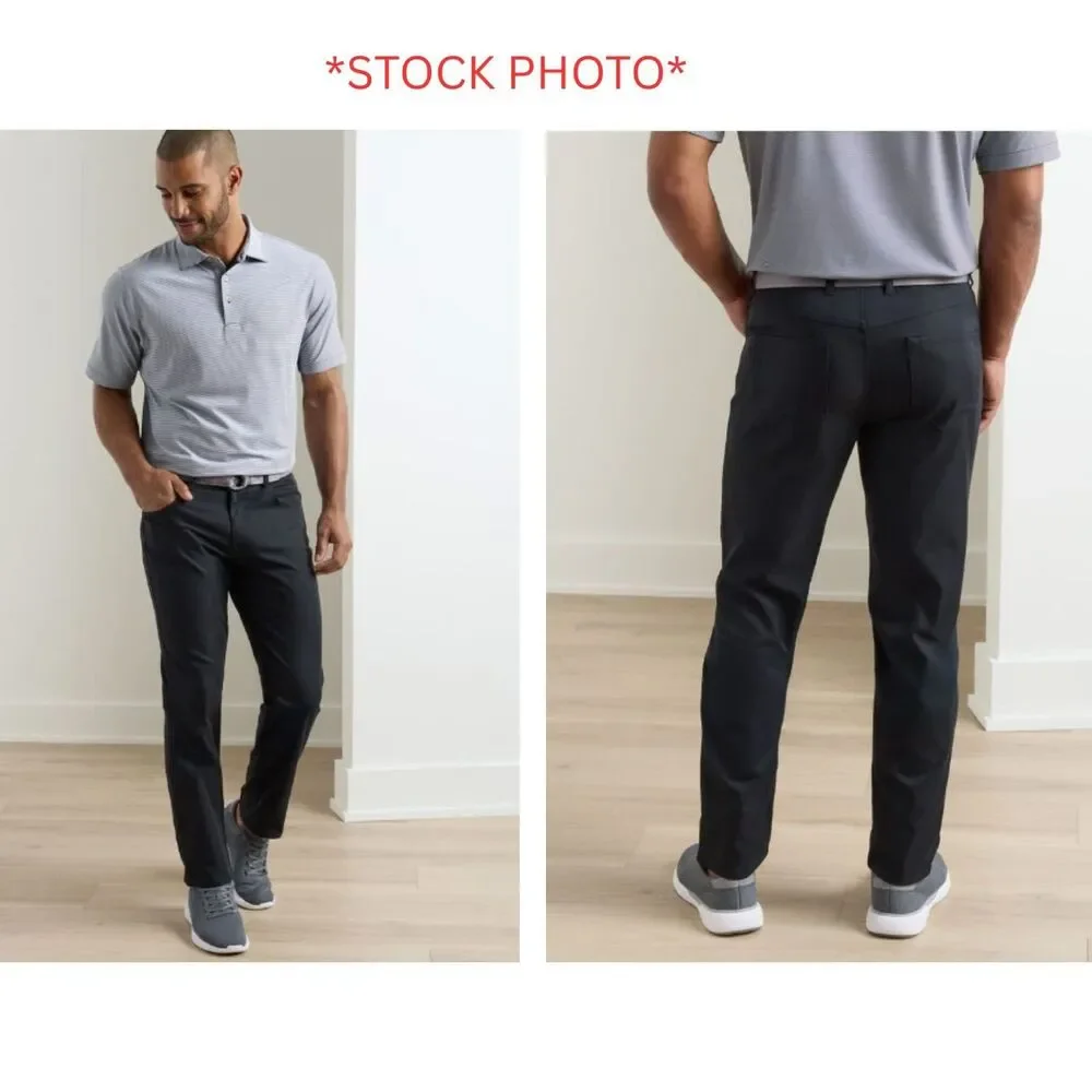 Peter Millar EB66 Performance Five-Pocker Pants Men's 38x34 Black Twill Golf